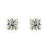 1 Carat Diamond Stud Earrings In 14 Karat Yellow Gold Image-2