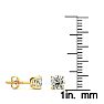 1 Carat Diamond Stud Earrings In 14 Karat Yellow Gold Image-4