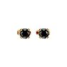 1/10ct Black Diamond Stud Earrings in Yellow Gold Image-2