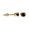 1/10ct Black Diamond Stud Earrings in Yellow Gold Image-3