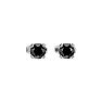 1/4ct Black Diamond Stud Earrings In White Gold Image-2