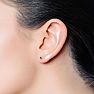 1/4ct Black Diamond Stud Earrings In White Gold Image-6