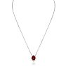 2.90 Carat Fine Quality Ruby And Diamond Necklace In 14K White Gold Image-4