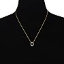 2.90 Carat Fine Quality Sapphire And Diamond Necklace In 14K Yellow Gold Image-4