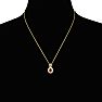 3.50 Carat Fine Quality Ruby And Diamond Necklace In 14K Yellow Gold Image-4