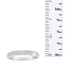 Previously Owned 1/4 Carat Micro Pave Diamond Wedding Band in 14 Karat White Gold, Size 5.5 Image-6
