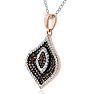 1/2ct Champagne and White Diamond Swirl Necklace In 14 Karat Rose Gold Plated 925 Silver
 Image-2