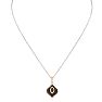 1/2ct Champagne and White Diamond Swirl Necklace In 14 Karat Rose Gold Plated 925 Silver
 Image-3