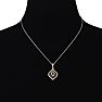 1/2ct Champagne and White Diamond Swirl Necklace In 14 Karat Rose Gold Plated 925 Silver
 Image-4