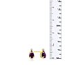1 1/4ct Pear Amethyst and Diamond Earrings in 14k Yellow Gold Image-5