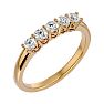 1/2 Carat Five Diamond Wedding Band In Yellow Gold Image-2