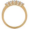 1/2 Carat Five Diamond Wedding Band In Yellow Gold Image-3