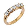 1 Carat Five Diamond Wedding Band In Yellow Gold. Very Popular Diamond Band In Solid Gold! Image-2