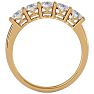 1 Carat Five Diamond Wedding Band In Yellow Gold. Very Popular Diamond Band In Solid Gold! Image-3