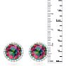 7 Carat Mystic Topaz Halo Earrings Image-5