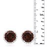7 Carat Smoky Topaz Halo Stud Earrings In Sterling Silver
 Image-5