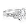 5 Carat Three Stone Created Diamond Engagement Ring Image-2