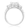 5 Carat Three Stone Created Diamond Engagement Ring Image-3
