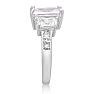 5 Carat Three Stone Created Diamond Engagement Ring Image-4
