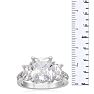 5 Carat Three Stone Created Diamond Engagement Ring Image-6