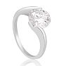 2 Carat Crystal Solitaire Engagement Ring Image-5