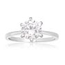 1 1/2 Carat 6 Prong Crystal Engagement Ring Image-1