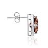 3 3/4 Carat Cushion Cut Smoky Quartz and Diamond Earrings In Sterling Silver Image-4