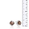 3 3/4 Carat Cushion Cut Smoky Quartz and Diamond Earrings In Sterling Silver Image-5
