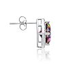 3 3/4 Carat Cushion Mystic Topaz & Diamond Earrings Image-4