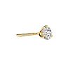 1/3 Carat Natural Genuine Diamond Stud Earrings In Martini Setting, 14 Karat Yellow Gold Image-2