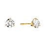 1/2 Carat Natural Genuine Diamond Stud Earrings In Martini Setting, 14 Karat Yellow Gold Image-1