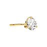 1/2 Carat Natural Genuine Diamond Stud Earrings In Martini Setting, 14 Karat Yellow Gold Image-2