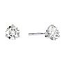 1 1/2 Carat Diamond Stud Earrings In Martini Setting 14 Karat White Gold Image-1