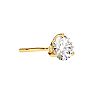 1 1/2 Carat Natural Genuine Diamond Stud Earrings In Martini Setting 14 Karat Yellow Gold Image-2