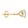 1 1/2 Carat Natural Genuine Diamond Stud Earrings In Martini Setting 14 Karat Yellow Gold Image-3
