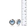 Aquamarine Earrings: Aquamarine Jewelry: 4ct Crystal Aquamarine and Marcasite Earrings
 Image-7