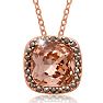4ct Crystal Morganite and Marcasite Necklace
 Image-1