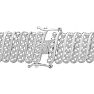 Treat Yourself To This 2 Carat Six Row Diamond Bracelet With Platinum Overlay. Everyone Loves This Wonderful Shimmery Bracelet! Image-3