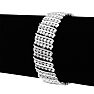 Treat Yourself To This 2 Carat Six Row Diamond Bracelet With Platinum Overlay. Everyone Loves This Wonderful Shimmery Bracelet! Image-4