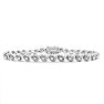 1/2 Carat Natural Diamond Bracelet, Platinum Overlay, 7  Inches Long.  Really A Beautiful Bracelet!   Image-1