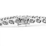 1/2 Carat Natural Diamond Bracelet, Platinum Overlay, 7  Inches Long.  Really A Beautiful Bracelet!   Image-2