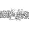 1 Carat Four Row Diamond Bracelet, Platinum Overlay, 7 Inches  Image-3