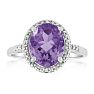 2 1/4 Carat Oval Amethyst and Diamond Ring. 4.5 Star Reviewed.  Image-1