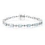 7 1/2ct Blue Topaz and Diamond Bracelet
 Image-1