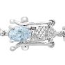 7 1/2ct Blue Topaz and Diamond Bracelet
 Image-2