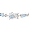 7 1/2ct Blue Topaz and Diamond Bracelet
 Image-3