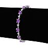 6 3/4 Carat Amethyst and Diamond Bracelet, Platinum Overlay, 7 Inches Image-5