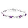7ct Amethyst and Diamond Infinity Bracelet Image-1
