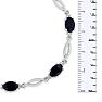 7 Carat Blue Sapphire and Diamond Bracelet In Platinum Overlay, 7 Inches
 Image-4