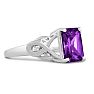 2 3/4ct Amethyst and Diamond Infinity Ring. Amazing Amethyst Ring At A Very Low Price! Image-2